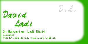 david ladi business card